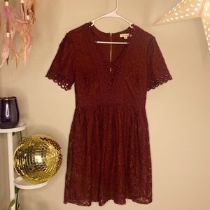 Maroon cocktail dress